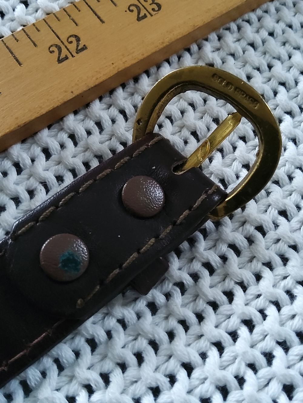 Vintage Canterbury Unisex Brown Leather Belt Solid Brass Buckle,from Kutztown PA